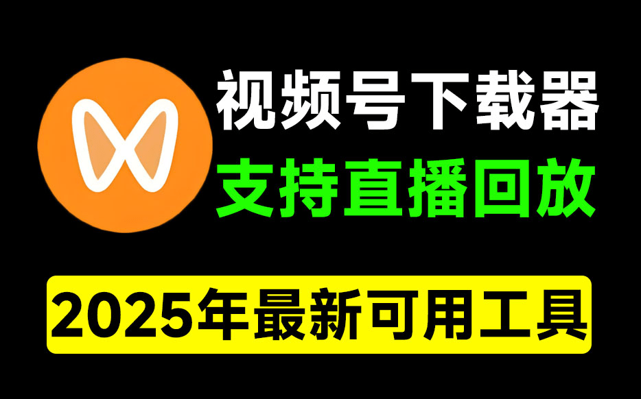 2025最新视频号下载器！支持直播回放下载，使用超简单，一键下载为MP4格式