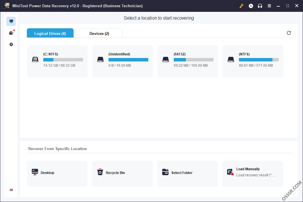 MiniTool Power Data Recovery 12.3 便携版 - 数据恢复